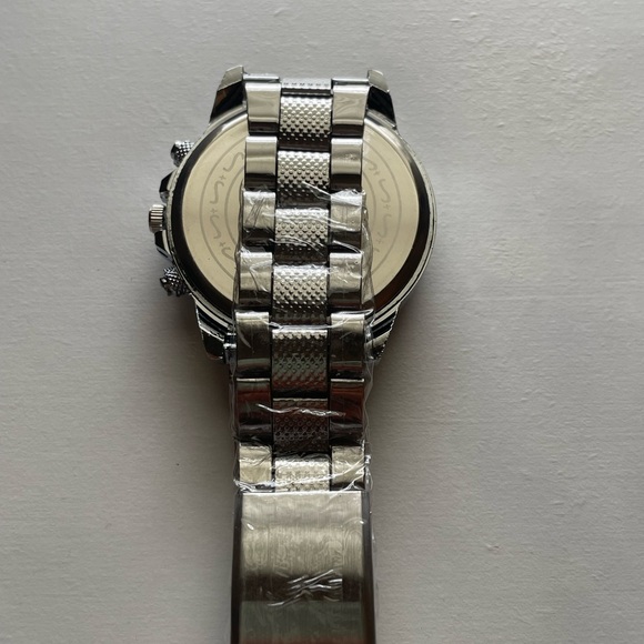 Men’s Oversized Silver Quartz Watch XL Big Face Chronograph Style – New - Picture 4 of 4